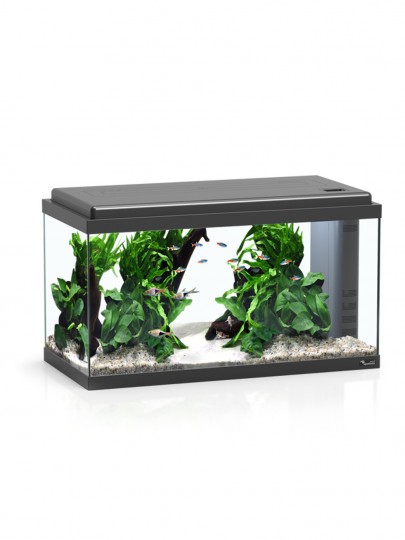 Aquario AQUALED BIO 60 Preto 60L 60x30x34 cm c/ biobox, aquecedor e SI LED 75 - 10W